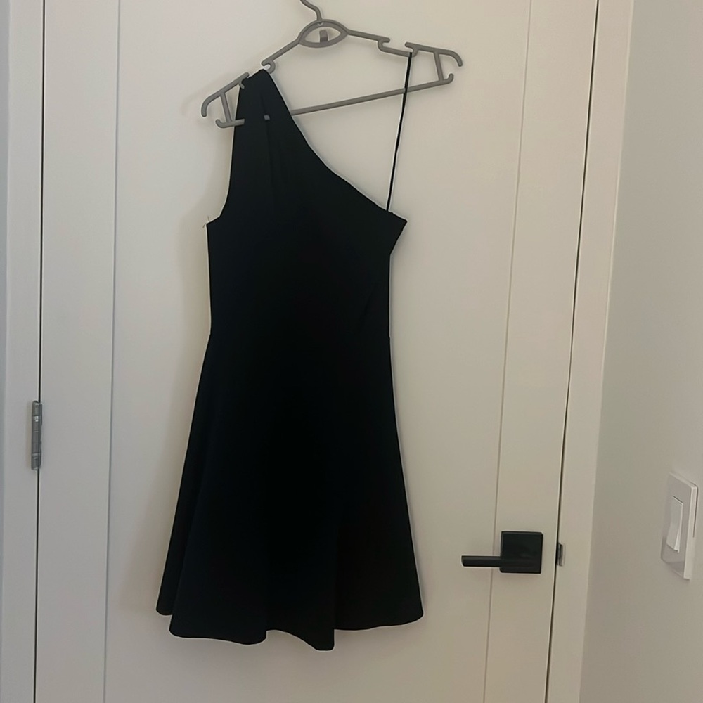 One shoulder black AQUA dress